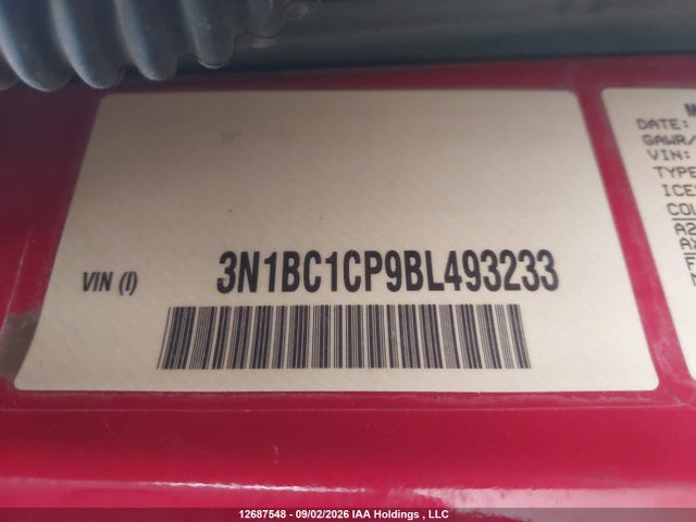 Продаж на аукціоні авто 2011 Nissan Versa S/sl, vin: 3N1BC1CP9BL493233, номер лоту: 12687548