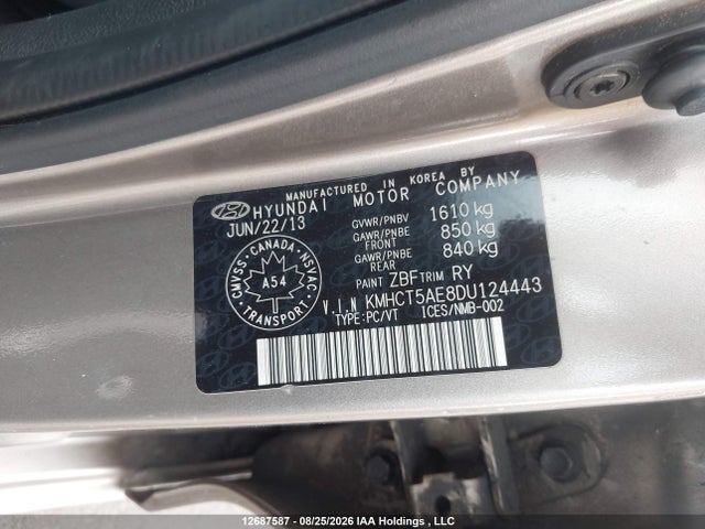 Продаж на аукціоні авто 2013 Hyundai Accent, vin: KMHCT5AE8DU124443, номер лоту: 12687587