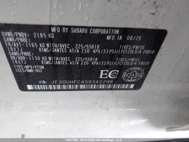 Subaru Crosstrek Onyx 2025 JF2GUHFC4S8342298 Image 9