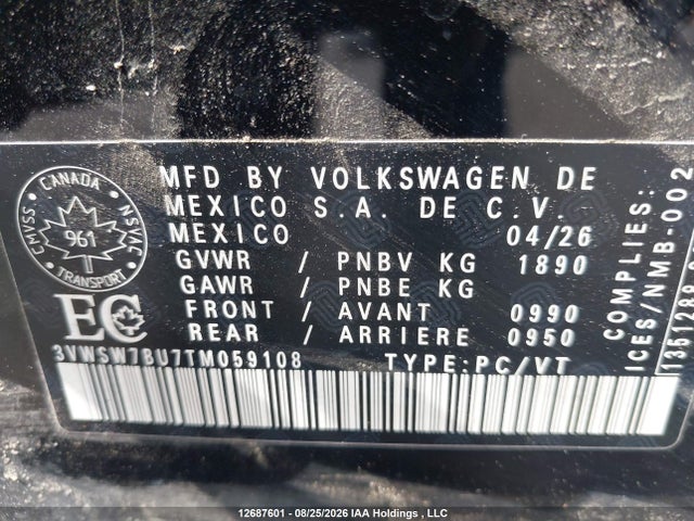 Volkswagen Jetta Comfortline 2026 3VWSW7BU7TM059108 Image 19