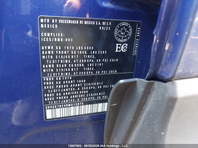 3VVSX7B24RM013874 Volkswagen Taos Comfortline