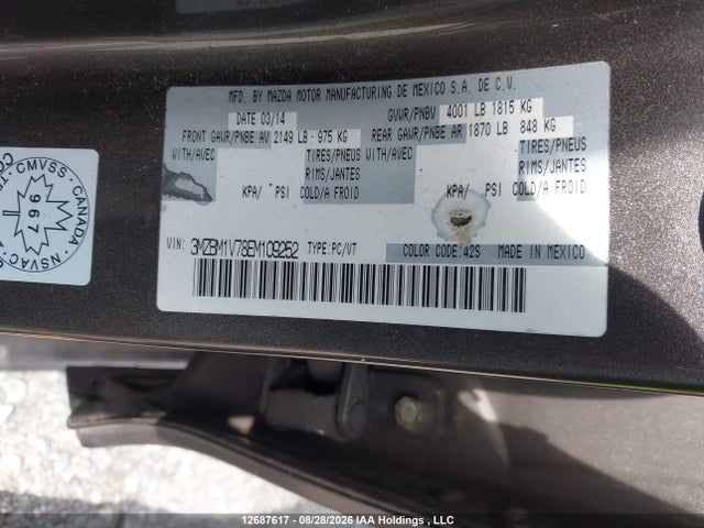 Mazda Mazda3 Gs-sky 2014 3MZBM1V78EM109252 Image 9