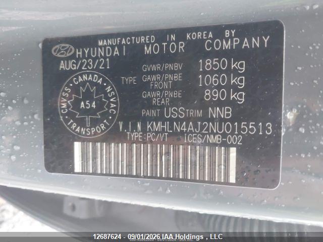 Продаж на аукціоні авто 2022 Hyundai Elantra Hybrid Ultimate, vin: KMHLN4AJ2NU015513, номер лоту: 12687624