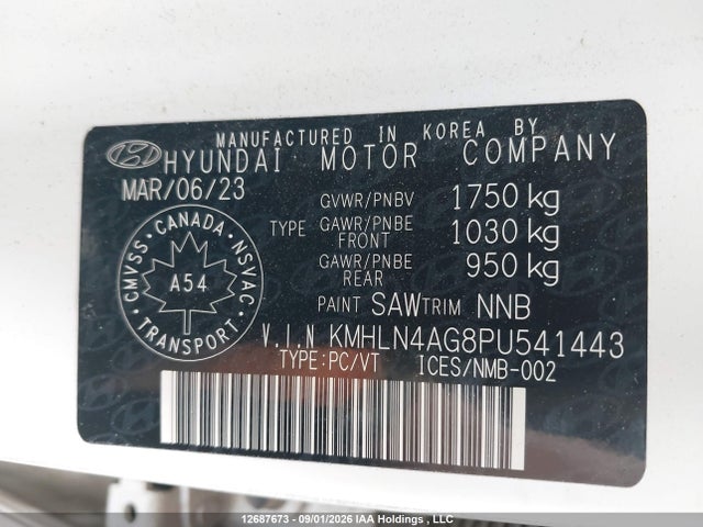Hyundai ELANTRA SEL 2023 KMHLN4AG8PU541443 Image 9