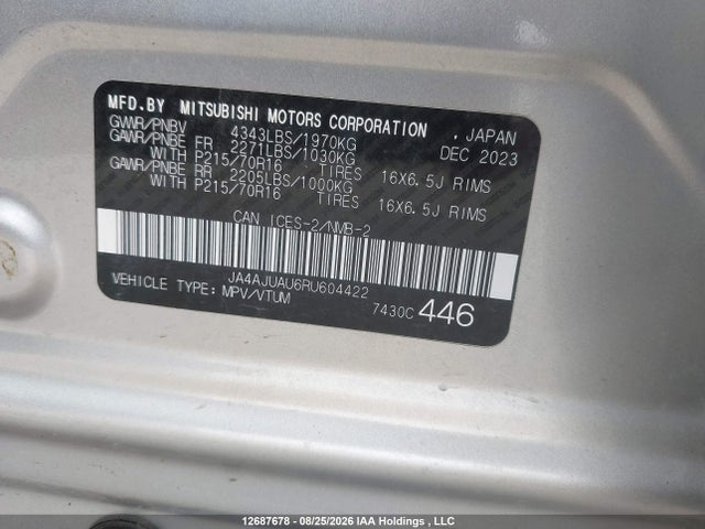 Mitsubishi RVR ES 2024 JA4AJUAU6RU604422 Image 9