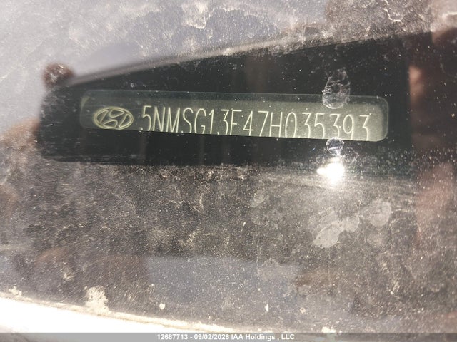 Продаж на аукціоні авто 2007 Hyundai Santa Fe Gl V6, vin: 5NMSG13E47H035393, номер лоту: 12687713