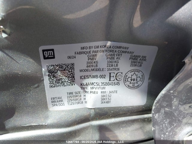 KL4AMCSL3SB041645 Buick Encore Gx Preferred