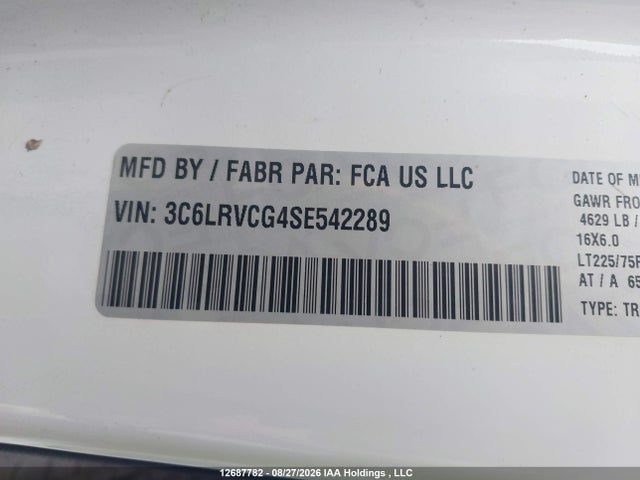 3C6LRVCG4SE542289 RAM Promaster 2500 2500 High