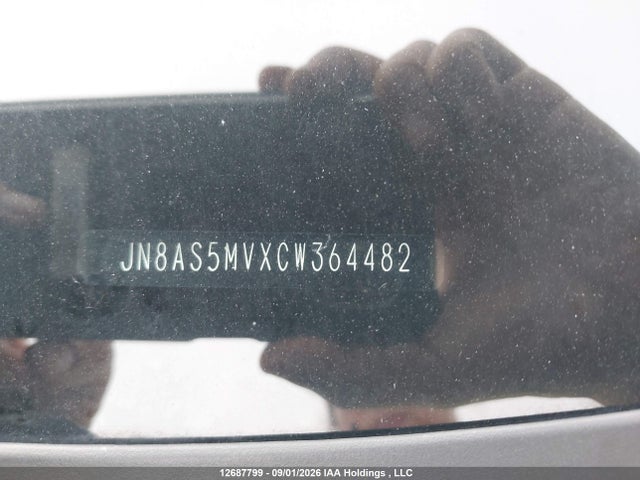 12687799 :رقم المزاد ، JN8AS5MVXCW364482 vin ، 2012 Nissan Rogue مزاد بيع
