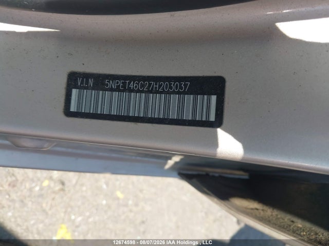 Продажа на аукционе авто 2007 Hyundai Sonata Gl/gls, vin: 5NPET46C27H203037, номер лота: 12674598