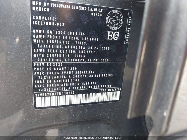 Volkswagen TIGUAN S 2026 3VVBR7RM6TM110227 Image 9