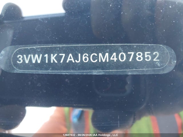 Aukcja sprzedaży 2012 Volkswagen Jetta, vin: 3VW1K7AJ6CM407852, numer aukcji: 12687832