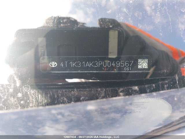 4T1K31AK3PU049567 Toyota Camry Hybrid Xse