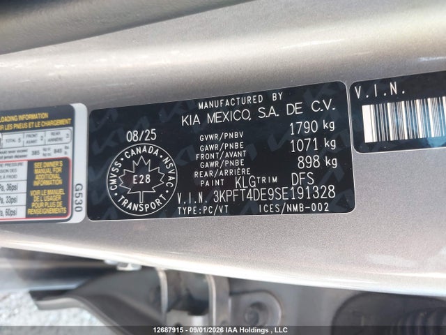 KIA K4 Lx 2025 3KPFT4DE9SE191328 Image 9