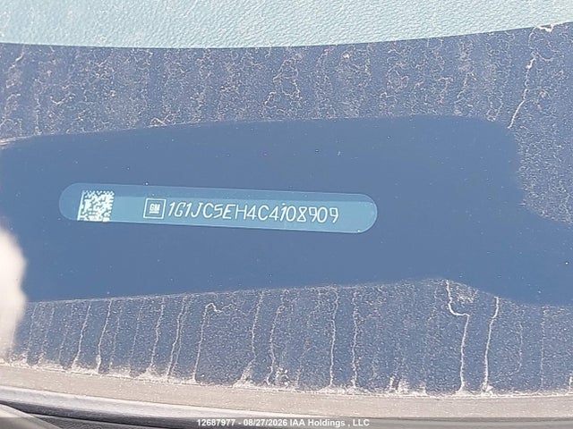 Продажа на аукционе авто 2012 Chevrolet Sonic Lt, vin: 1G1JC5EH4C4108909, номер лота: 12687977