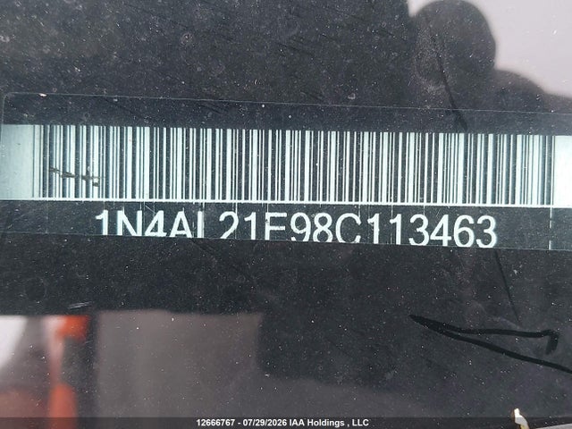 12666767 :رقم المزاد ، 1N4AL21E98C113463 vin ، 2008 Nissan Altima 2.5 S مزاد بيع
