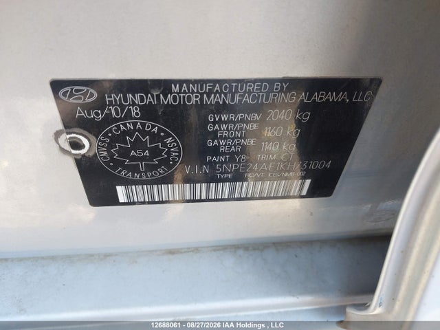 Hyundai Sonata Essential 2019 5NPE24AF1KH731004 Image 20