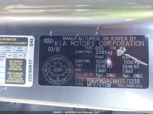 KIA Sportage Lx 2017 KNDPM3AC6H7071218 Image 19