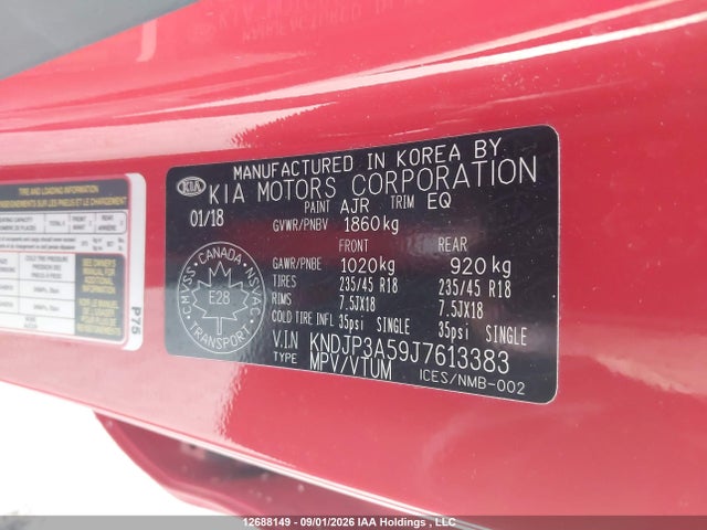 KNDJP3A59J7613383 KIA SOUL +