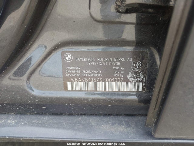 Aukcja sprzedaży 2006 Bmw 325i, vin: WBAVB13576K001007, numer aukcji: 12688160