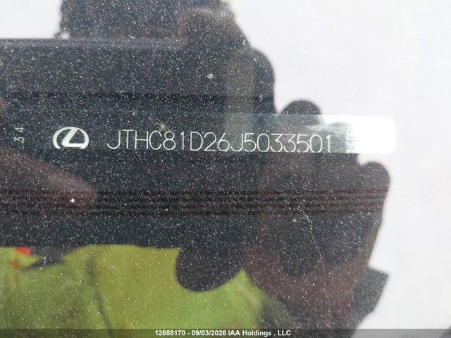12688170 :رقم المزاد ، JTHC81D26J5033501 vin ، 2018 Lexus Is 300 300 مزاد بيع
