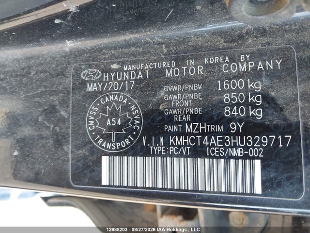 Hyundai ACCENT GL 2017 KMHCT4AE3HU329717 Image 19