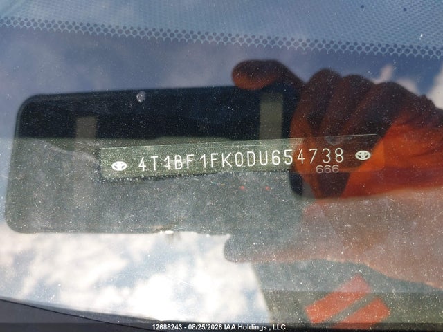 12688243 :رقم المزاد ، 4T1BF1FK0DU654738 vin ، 2013 Toyota Camry L/se/le/xle مزاد بيع