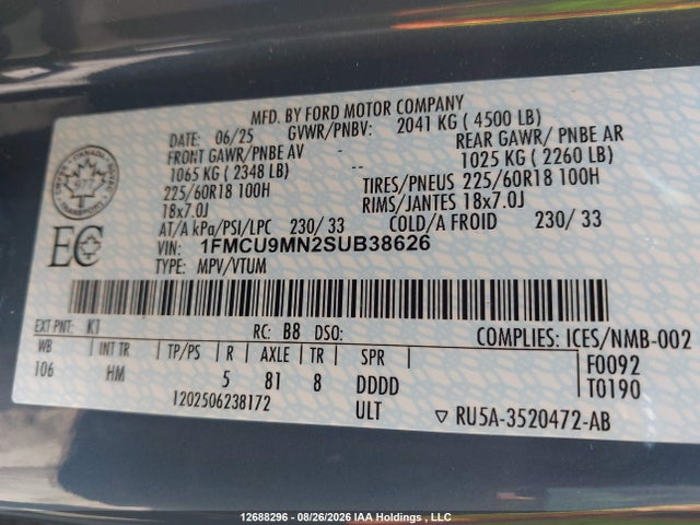 Ford Escape St-line 2025 1FMCU9MN2SUB38626 Image 9
