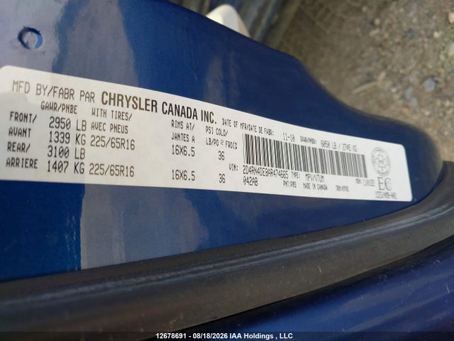 12678691 :رقم المزاد ، 2D4RN4DE8AR474665 vin ، 2010 Dodge Grand Caravan Se مزاد بيع