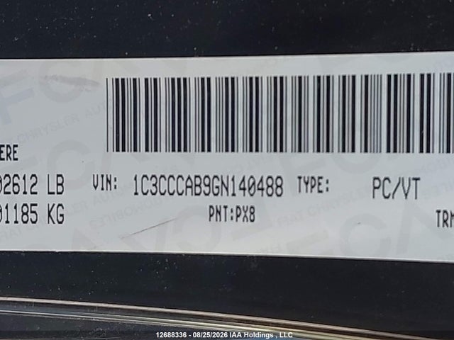 1C3CCCAB9GN140488 Chrysler 200 Limited