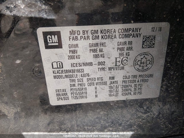 Buick Encore Preferred 2019 KL4CJESB9KB816633 Image 9