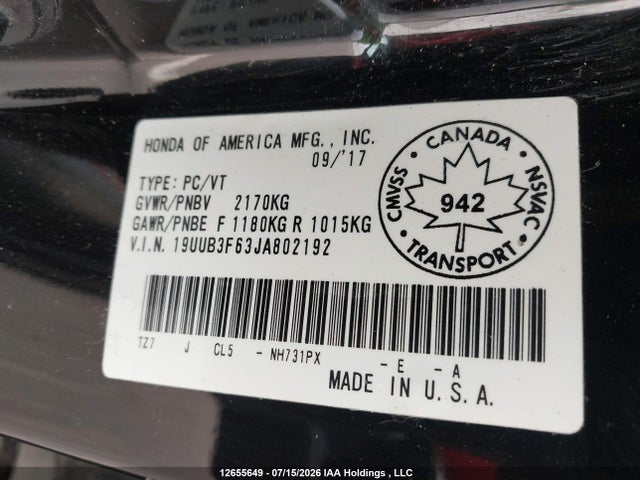 Acura Tlx Tech A-spec 2018 19UUB3F63JA802192 Image 9