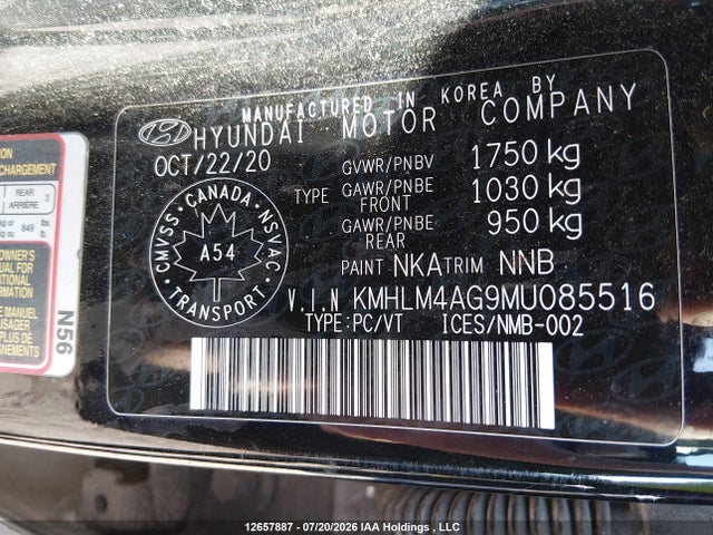 KMHLM4AG9MU085516 Hyundai Elantra Preferred Ivt