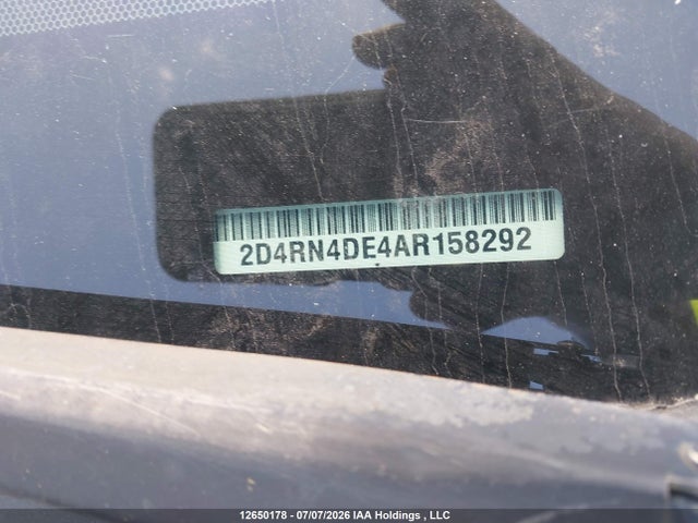 2010 Dodge Grand Caravan Se მანქანა იყიდება აუქციონზე, vin: 2D4RN4DE4AR158292, აუქციონის ნომერი: 12650178