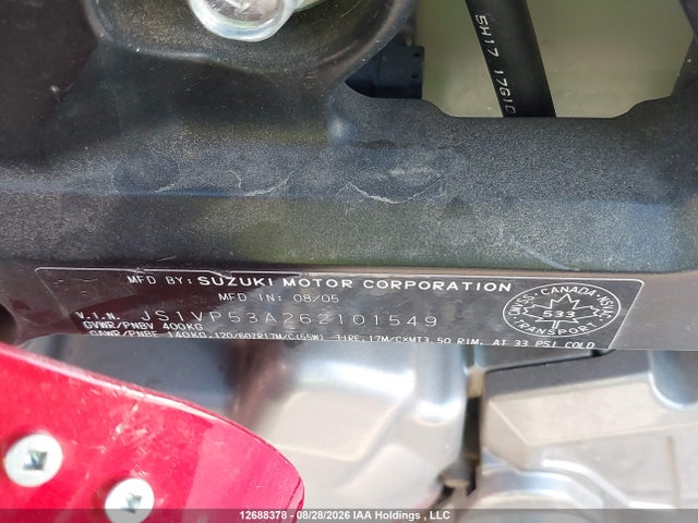 Продажа на аукционе авто 2006 Suzuki Sv650, vin: JS1VP53A262101549, номер лота: 12688378