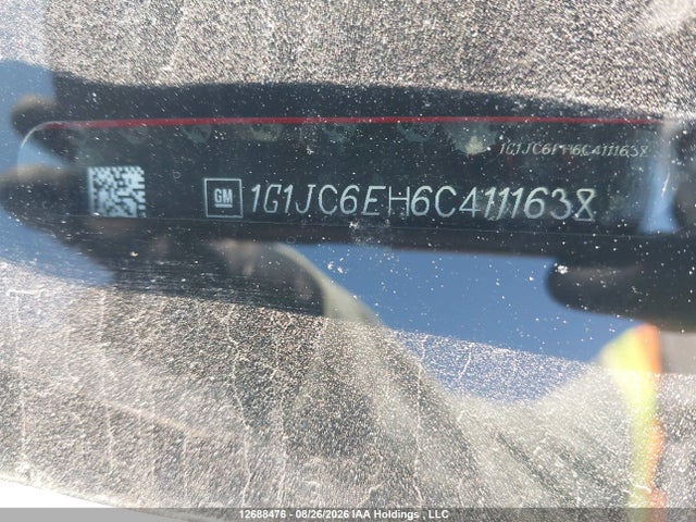 2012 Chevrolet Sonic Lt მანქანა იყიდება აუქციონზე, vin: 1G1JC6EH6C4111638, აუქციონის ნომერი: 12688476