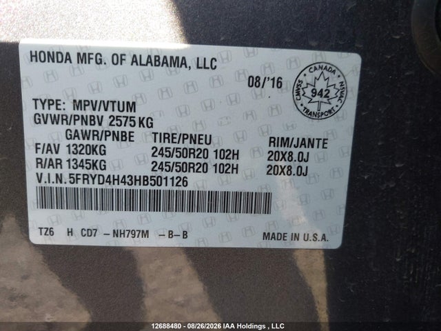Acura Mdx Navigation Package 2017 5FRYD4H43HB501126 Image 18