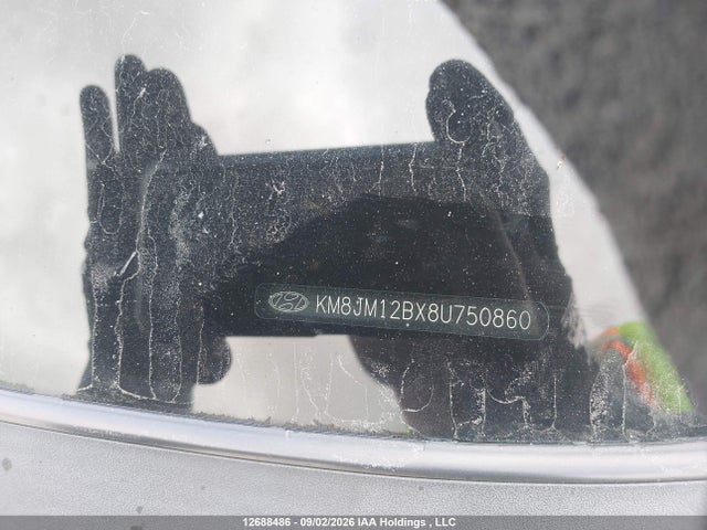12688486 :رقم المزاد ، KM8JM12BX8U750860 vin ، 2008 Hyundai Tucson Gls مزاد بيع