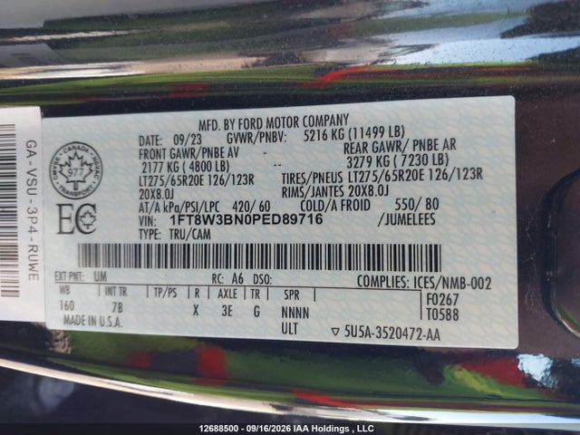 Ford F350 Super Duty 2023 1FT8W3BN0PED89716 Image 19