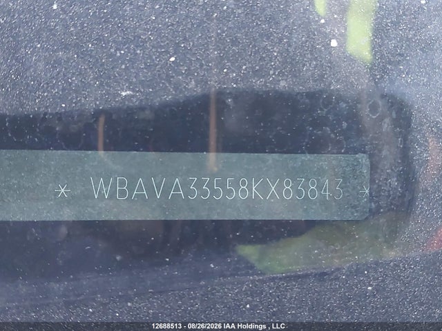 12688513 :رقم المزاد ، WBAVA33558KX83843 vin ، 2008 Bmw 328i مزاد بيع