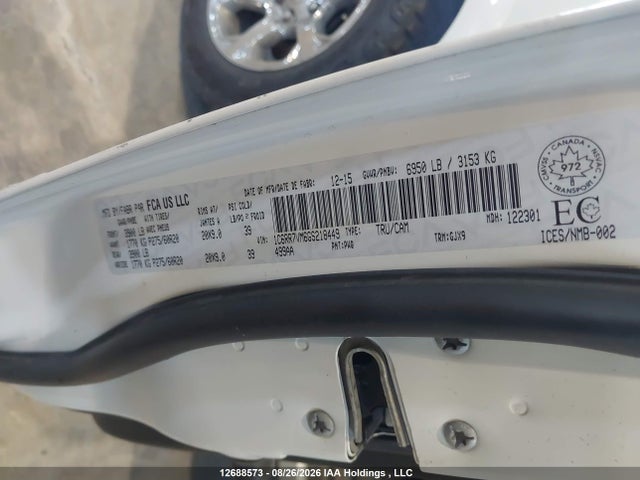 Aukcja sprzedaży 2016 Ram 1500 Laramie, vin: 1C6RR7VM6GS218449, numer aukcji: 12688573
