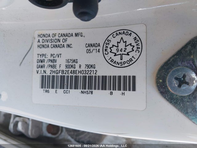 Honda Civic Lx 2014 2HGFB2E48EH032212 Image 19