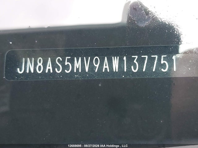 12688695 :رقم المزاد ، JN8AS5MV9AW137751 vin ، 2010 Nissan Rogue Sl مزاد بيع