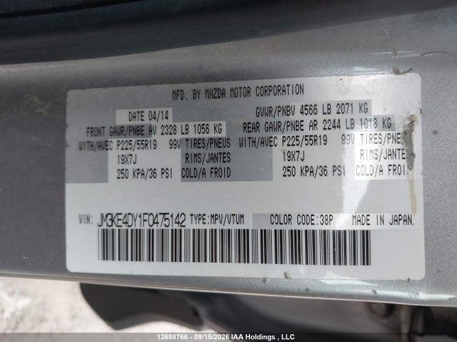 JM3KE4DY1F0475142 Mazda Cx -5 Gt 4dr Awd