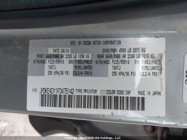 JM3KE4DY1F0475142 Mazda Cx -5 Gt 4dr Awd