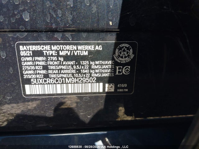 5UXCR6C01M9H29502 BMW X5 Xdrive40i
