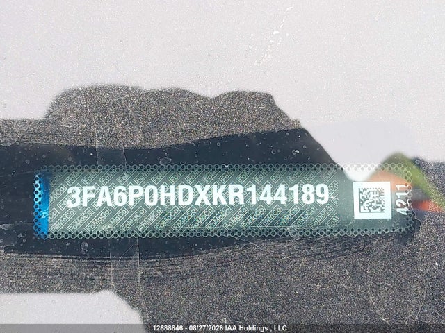 Продаж на аукціоні авто 2019 Ford Fusion Se, vin: 3FA6P0HDXKR144189, номер лоту: 12688846