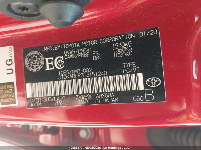 JTDKARFP3L3151240 Toyota Prius Prime Upgrade