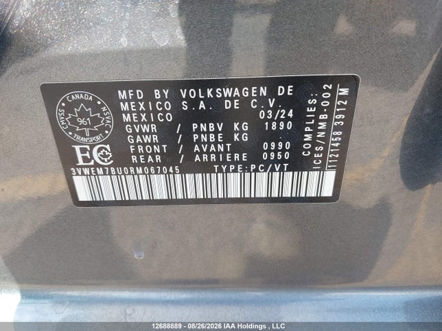 3VWEM7BU0RM067045 Volkswagen JETTA SE