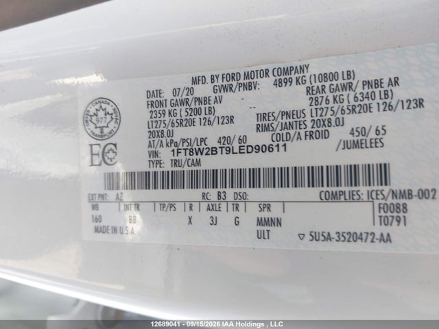 Ford F-250 Platinum 2020 1FT8W2BT9LED90611 Image 17